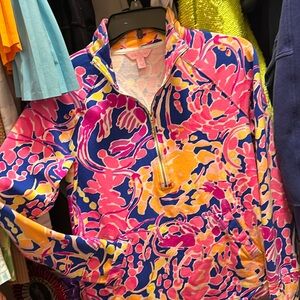 Lilly Pulitzer half zip/ popover